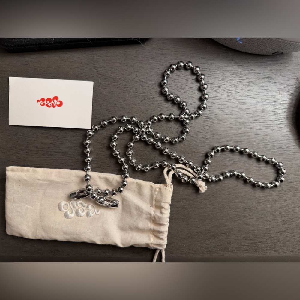 Silver Beaded Necklace